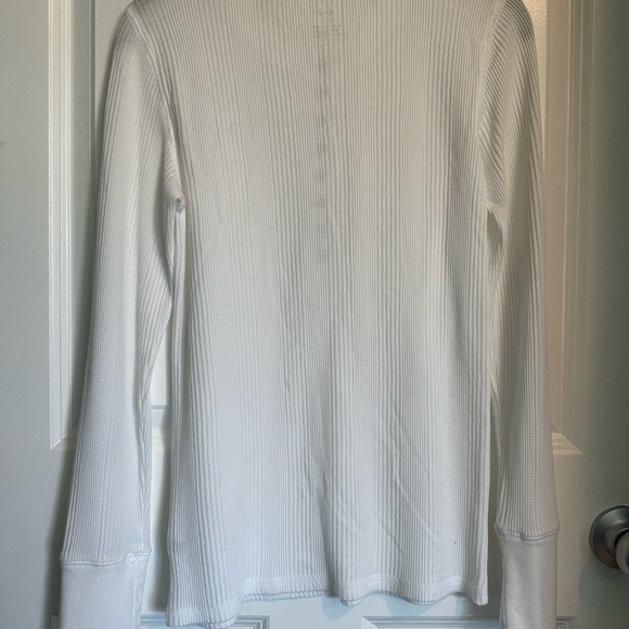 Aerie White Ribbed Henley Top NWT - Picture 2 of 6